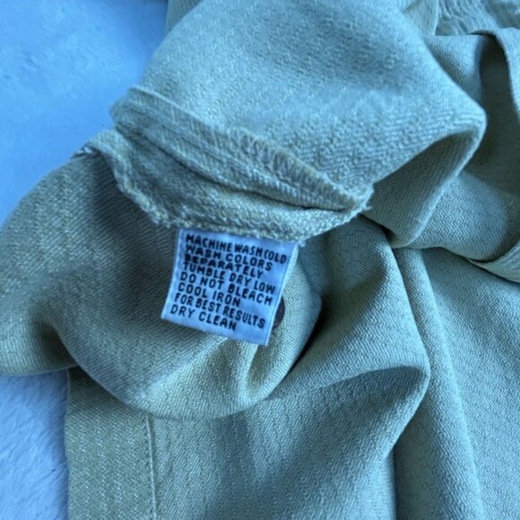 Tommy Bahama Mens 100% Silk Short Sleeve Button-Up Shirt with Pocket Beige Large - Picture 4 of 8